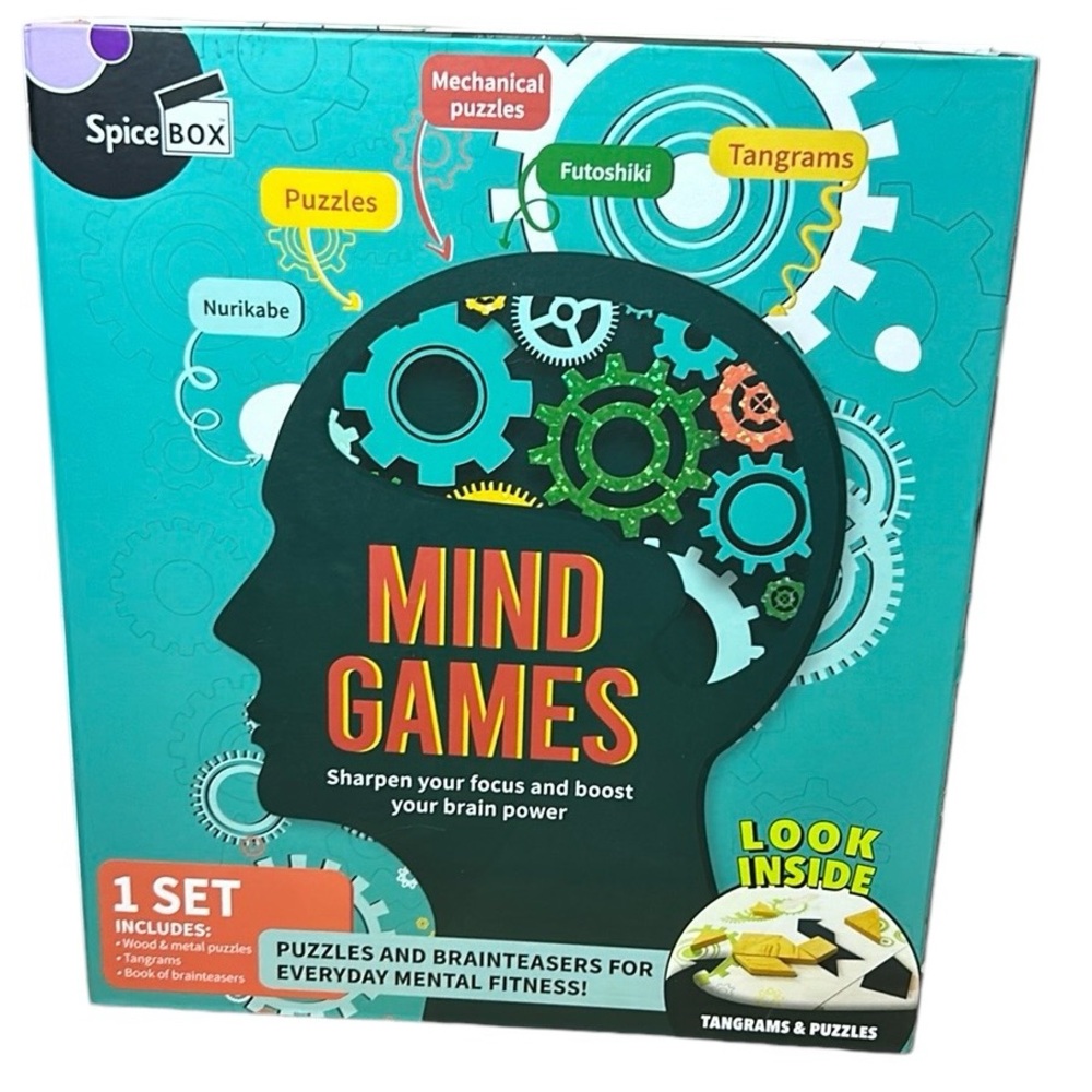 New in Box Mind Games Puzzles and Brainteasers for Mental‎ Fitness